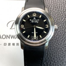 홍콩명품 [블랑팡] 남성용 르망 그랜드 데이트 오토매틱 40mm 러버 우레탄줄 블랙 다이얼 bla4214  