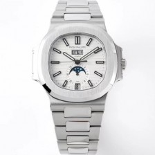 홍콩명품 [파텍필립] 남성용 노틸러스 5726/1A-010 오토매틱 Cal.324 타입 40미리 문페이즈 메탈줄/밴드 화이트다이얼 PAT75439  