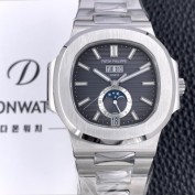 홍콩명품 [파텍필립] 남성용 노틸러스 5726/1A-001 오토매틱 Cal.324 타입 40미리 문페이즈 메탈줄/밴드 블랙 다이얼 PAT75411  