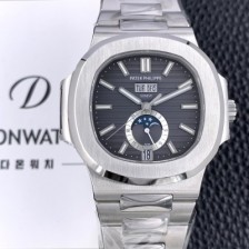 홍콩명품 [파텍필립] 남성용 노틸러스 5726/1A-001 오토매틱 Cal.324 타입 40미리 문페이즈 메탈줄/밴드 블랙 다이얼 PAT75411  