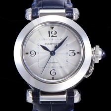 홍콩명품 [까르띠에] 여성용 파샤 드 오토매틱 1847MC 35미리 가죽시계 화이트다이얼 CAR11445  