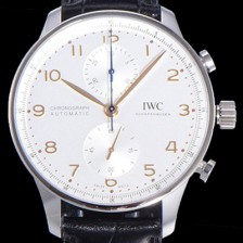 홍콩명품 [아이더블유씨] 남성용 포르투기즈 IW371604 크로노그래프 오토매틱 Cal.69355 타입 41미리 가죽줄 화이트다이얼 IWC74395  