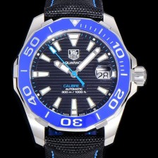 홍콩명품 [태그호이어] 남성용 아쿠아레이서 300M 블루 세라믹 베젤 A2824-2 오토매틱 블랙 다이얼 TAG73942  