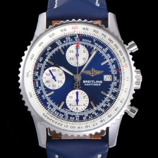 홍콩명품 [브라이틀링] 남성용 네비타이머 1 크로노그래프 오토매틱 A7750타입 41미리 가죽시계 블루다이얼 BRE75681  