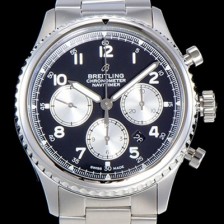 홍콩명품 [브라이틀링] 남성용 네비타이머 에비에이터 8 오토매틱 크로노그래프 ETA7750-2 타입 43미리 메탈줄 블랙다이얼 BRE75573  