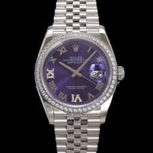 홍콩명품 [로렉스] 남성용 데이저스트 m126284 로마인덱스 36mm 보석/큐빅 오토매틱 Cal.3235 무브먼트 퍼플 다이얼 rol5359  