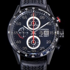 홍콩명품 [태그호이어] 남성용 까레라 칼리버 1887 세라믹 베젤 블랙 다이얼 TAG73996  