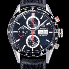 홍콩명품 [태그호이어] 남성용 까레라 칼리버 16 크로노그래프 블랙다이얼 TAG73987  