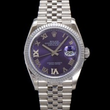 홍콩명품 [로렉스] 남성용 데이저스트 m126234 로마인덱스 36mm 오토매틱 Cal.3235 무브먼트 퍼플 다이얼 rol5356  
