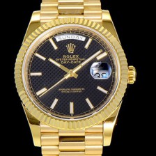 홍콩명품 [로렉스] 남성용 데이데이트 오토매틱 옐루골드 올금 금장시계 이티애이 2836-2 40미리 블랙다이얼 3열 브레이슬릿 ROL79477  
