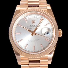 홍콩명품 [로렉스] 남성용 데이데이트 오토매틱 로즈골드 올금 금장시계 이티애이 2836-2 40미리 화이트 실버다이얼 3열 브레이슬릿 ROL79541  