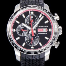 홍콩명품 [쇼파드] 남성용 밀레 밀리아 GTS 크로노그래프 44미리 오토매틱 A7750-2 우레탄줄 블랙다이얼 CHO73544  