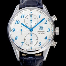 홍콩명품 [태그호이어] 남성용 까레라 1887 오토매틱 크로노 그래프 화이트 다이얼 TAG73832  