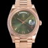 홍콩명품 [로렉스] 남성용 데이데이트 18K 로즈골드 3255 오토매틱 40미리 그린다이얼 3열 브레이슬릿 rol79261  