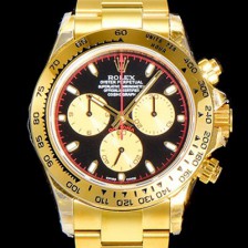 홍콩명품 [로렉스] 남성용 데이토나 코스모그래프 18K 옐루골드 40미리 오토매틱 4130 타입 블랙다이얼 ROL79437  
