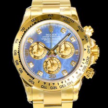 홍콩명품 [로렉스] 남성용 데이토나 코스모그래프 18K 옐루골드 40미리 오토매틱 4130 타입 블루다이얼 ROL79418  
