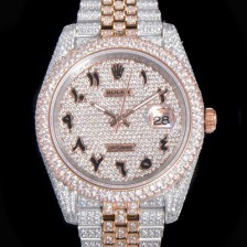 홍콩명품 [로렉스] 남성용 데이져스트 오토매틱 아시안 2824-2 타입  41mm  18K 로즈골드 904L 다이아몬드 메탈줄 보석다이얼  rol64928  