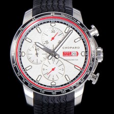 홍콩명품 [쇼파드] 남성용 밀레 밀리아 GTS 크로노그래프 44미리 오토매틱 A7750-2 우레탄줄 화이트다이얼 CHO73553  