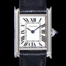 홍콩명품 [까르띠에] 여성용 탱크 머스트 WSTA0042 로마 인덱스 29.5mm 화이트 다이얼 가죽줄 쿼츠 무브먼트 CAR08316  