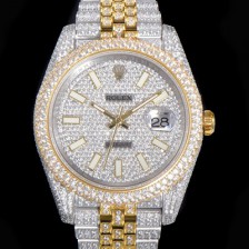 홍콩명품 [로렉스] 남성용 데이져스트 오토매틱 아시안 2824-2 타입  41mm 18K 옐루골드 904L 다이아몬드 메탈줄 보석다이얼  rol78250  