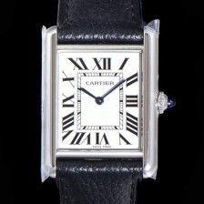 홍콩명품 [까르띠에] 여성용 탱크 머스트 WSTA0041 로마 인덱스 33.7mm 화이트 다이얼 가죽줄 쿼츠 무브먼트 CAR08322  