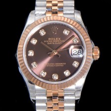 홍콩명품 [로렉스] 여성용 2021신상 데이져스트 오토매틱 ETA2824-2688 31mm 18K로즈골드 메탈줄 브라운 다이얼rol35714  