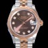 홍콩명품 [로렉스] 여성용 2021신상 데이져스트 오토매틱 ETA2824-2688 31mm 18K로즈골드 메탈줄 브라운 다이얼rol35714  