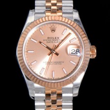 홍콩명품 [로렉스] 여성용 2021신상 데이져스트 오토매틱 ETA-2688 31mm 18K로즈골드 메탈줄 골드 다이얼 rol60491  