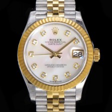 홍콩명품 [로렉스] 여성용 2021신상 데이져스트 오토매틱 ETA-2688 31mm 18K옐루골드 메탈줄 화이트 자게 다이얼 rol72094  