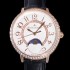 홍콩명품 [예거르꿀뜨르] 여성용 랑데뷰 문미듐 Q3572430 오토매틱 Cal.935타입 34mm  18K로즈골드 보석/다이아 베젤 가죽줄 화이트다이얼 jag81457  