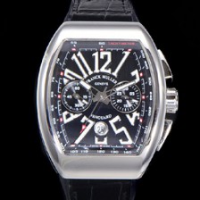 홍콩명품 [프랭크뮬러] 남성용 뉴 사라토거 오토매틱 크로노그래프 A7750-2타입 44mm 가죽줄 블랙다이얼 fra69152  