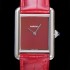 홍콩명품 [까르띠에] 여성용 탱크 머스트 WSTA0054 로마 인덱스 33.7mm 레드 다이얼 악어가죽줄 쿼츠 무브먼트 CAR00571  