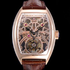 홍콩명품 [프랭크뮬러] 남성용 그랜드 컴플리케이션 8889 TG SQT BR 수동기계식 투어빌론 55mm 가죽시계 금장시계 스켈래톤 다이얼 fra27106  