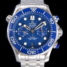 홍콩명품 [오메가] 남성용 씨마스터 디버 300M 코엑시얼 크로노그래프 P. 9900타입 44mm 러버우레탄밴드 블루다이얼   omg98746  