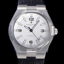 홍콩명품 [바쉐런 콘스탄틴] 남성용 오버시즈 오토매틱 9015타입 42mm 가죽줄 화이트다이얼 vac57623  