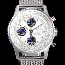 홍콩명품 [브라이틀링] 남성용 네비타이머 1 크로노그래프 오토매틱 A7750타입 41미리 메탈시계 화이트 다이얼 bre23940  