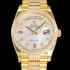 홍콩명품 [로렉스] 남성용 데이데이트 오토매틱 Cal.3235타입 36mm 금장시계 옐루골드 올금 다이아베젤부착 메탈줄 화이트 자게다이얼 rol47930  