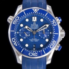 홍콩명품 [오메가] 남성용 씨마스터 디버 300M 코엑시얼 크로노그래프 P. 9900타입 44mm 러버우레탄밴드 블루다이얼   omg54790  