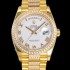 홍콩명품 [로렉스] 남성용 데이데이트 오토매틱 Cal.3235타입 36mm 금장시계 옐루골드 올금 다이아베젤부착 메탈줄 화이트 자게다이얼 rol64538  