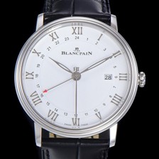 홍콩명품 [블랑팡] 남성용 빌레레 GMT 오토매틱 5A50타입 40mm 가죽줄 화이트다이얼   vac08769  
