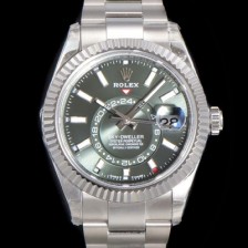 홍콩명품 [로렉스] 남성용 스카이-더웰러 오이스터 오토매틱 Cal.9002 타입 42mm 메탈줄 그린다이얼 rol5920  