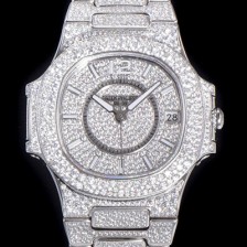 홍콩명품 [파텍필립] 여성용시계 노틸러스 7021/1G-001 레이디 오토매틱 Cal.324타입 37mm 보석/다이아몬드셋팅 보석다이얼 pat80246  