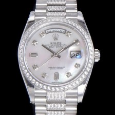 홍콩명품 [로렉스] 남성용 데이데이트 오토매틱 Cal.3235타입 36mm 다이아베젤부착 메탈줄 자게다이얼 rol05291  
