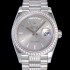 홍콩명품 [로렉스] 남성용 데이데이트 오토매틱 Cal.3235타입 36mm 다이아베젤부착 메탈줄 실버다이얼 rol42351  