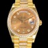 홍콩명품 [로렉스] 남성용 데이데이트 오토매틱 Cal.3235타입 36mm 금장시계 옐루골드 올금 다이아베젤부착 메탈줄 골드다이얼 rol50698  