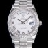 홍콩명품 [로렉스] 남성용 데이데이트 오토매틱 Cal.3235타입 36mm 다이아베젤부착 메탈줄 화이트다이얼 rol46573  