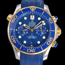 홍콩명품 [오메가] 남성용 씨마스터 디버 300M 코엑시얼 크로노그래프 P. 9900타입 44mm 러버우레탄밴드 블루다이얼   omg24536  