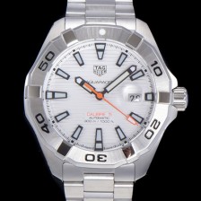 홍콩명품 [태그호이어] 남성용 아쿠아레이서 오토매틱 43mm 메탈줄 화이트다이얼 tag38756  