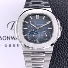 홍콩명품 [파텍필립] 남성용 하이엔드 노틸러스 5712/1A-001 문페이즈 오토매틱 Cal.240 PS 타입 40mm 메탈줄 블루 다이얼 pat07491  