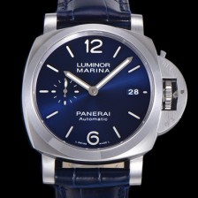 홍콩명품 [파네라이] 남성용 루미노르 마리나 PAM01393 오토매틱 Cal P.9010 타입 42mm 가죽줄 블루 다이얼 pan64208  